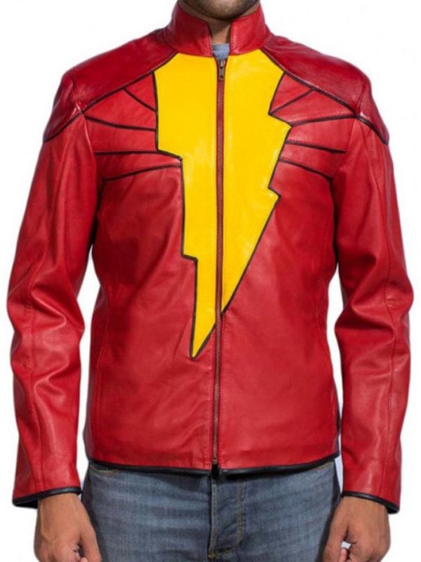 Shazam Movie Captain Marvel Leather Jacket