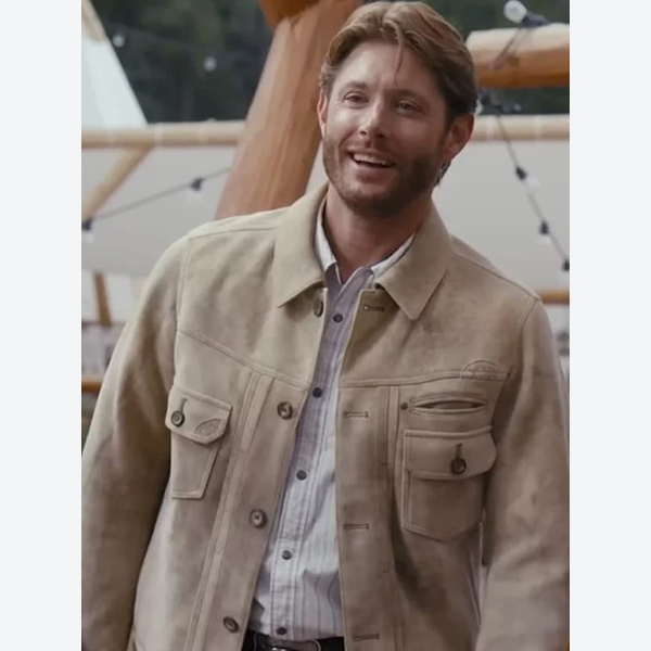 Jensen Ackles Big Sky Season 3 Beige Leather Jacket