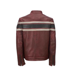 Men Retro Red Waxed Vintage Jacket