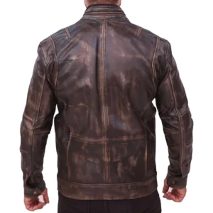 Abbraci Boys Cafe Racer Classic Vintage Biker Men’s Genuine Leather Jacket
