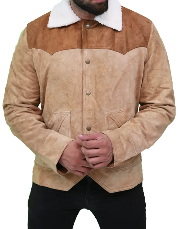 Yellowstone S03 John Dutton Genuine Men's Suede Leather Jacket