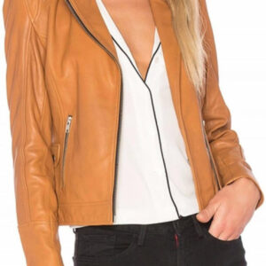 A Bad Moms Christmas Mila Kunis Brown Leather Jacket