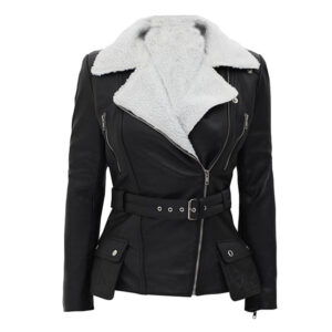 Carrie Women’s Black Leather Jacket