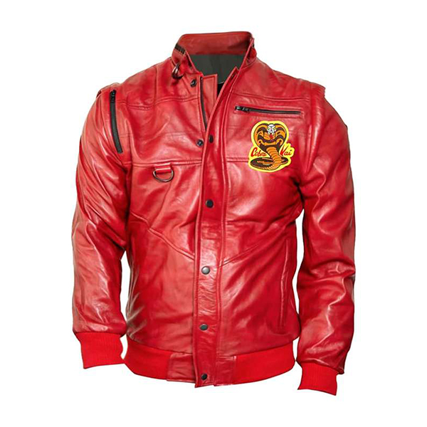 COBRA KAI JOHNNY LAWRENCE RED LEATHER JACKET