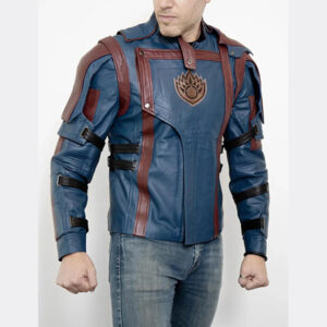 Mens Galaxy Blue Outlaw Leather Jacket