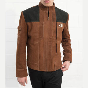 Mens Han Solo Brown Suede Leather Jacket