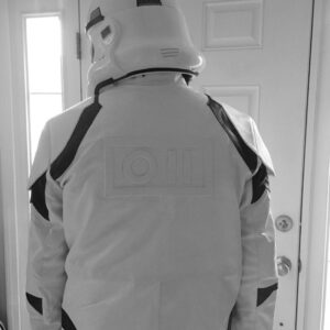 Womens Storm Trooper Leather Jacket Armor White