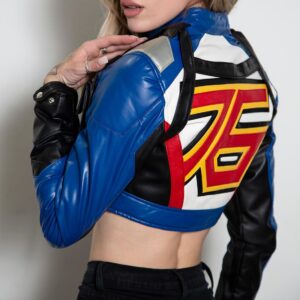Womens Soldier 76 Crop Top Leather Jacket