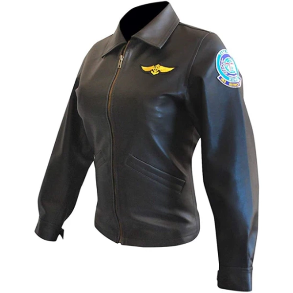 Kelly Mcgillis Top Gun Leather Jacket