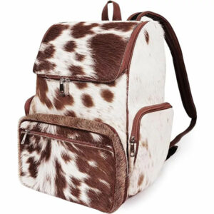 Brown Cowhide Diaper Bag