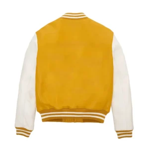 Unisex Yellow and White Varsity Jacket