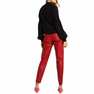 Premium Red Leather Pants