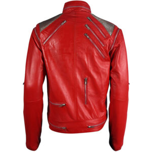 Michael Jackson Beat It Red Leather Jacket