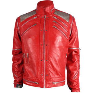 Michael Jackson Beat It Red Leather Jacket