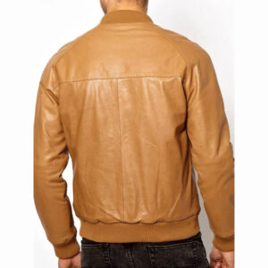 Casual Tan Brown Bomber Jacket