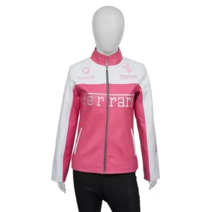 Ferrari Pink Leather Jacket