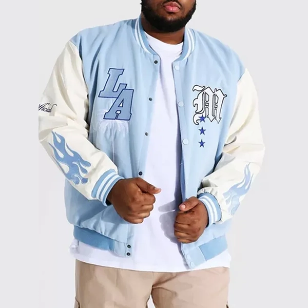 Baby Blue Varsity Jacket