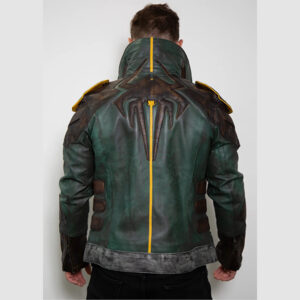 Mens Zane Borderlands Leather Jacket Green