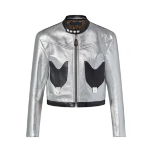 Louis Vuitton Dawn Staley Silver Leather Jacket