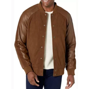 Men’s Suede Leather Varsity Jacket