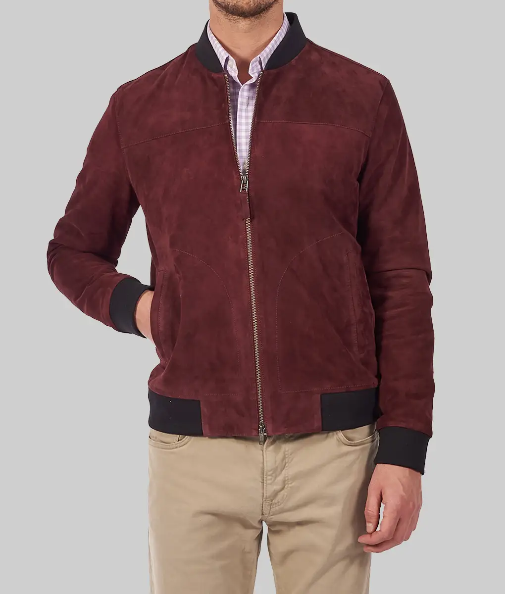 Ryan Reynolds Suede Bomber Jacket