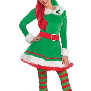 Santa Claus Elf Fancy Dress Frock