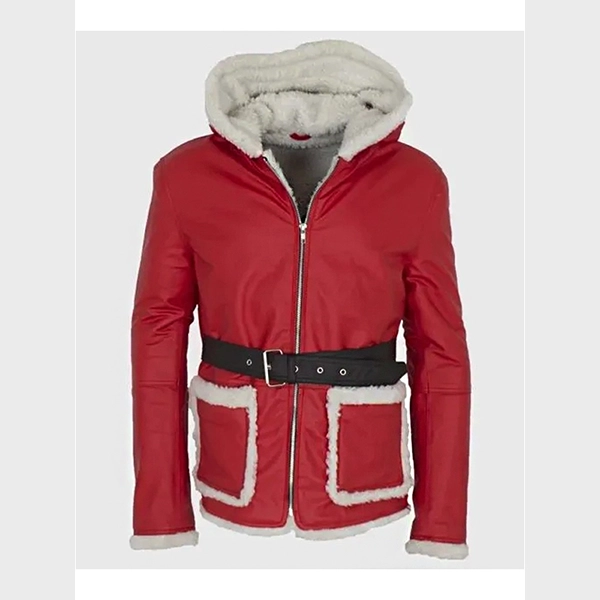 Santa Claus Red Leather Jacket