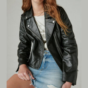 Stones Black Leather Jacket