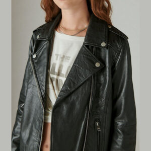 Stones Black Leather Jacket