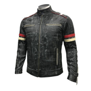 Cafe Racer Vintage Motorcycle Distressed Leather Jacket