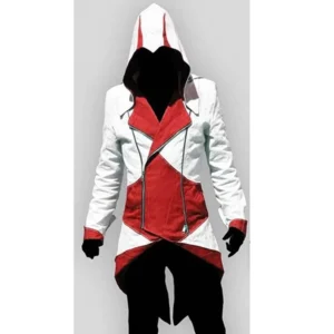 Assassins Creed Connor Kenway White Hoodie Coat