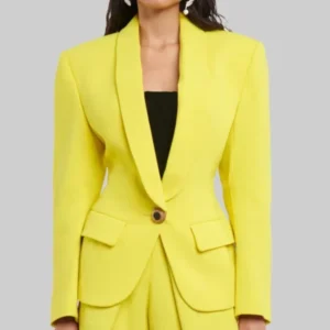 Bella Thorne Yellow Wool Blazer