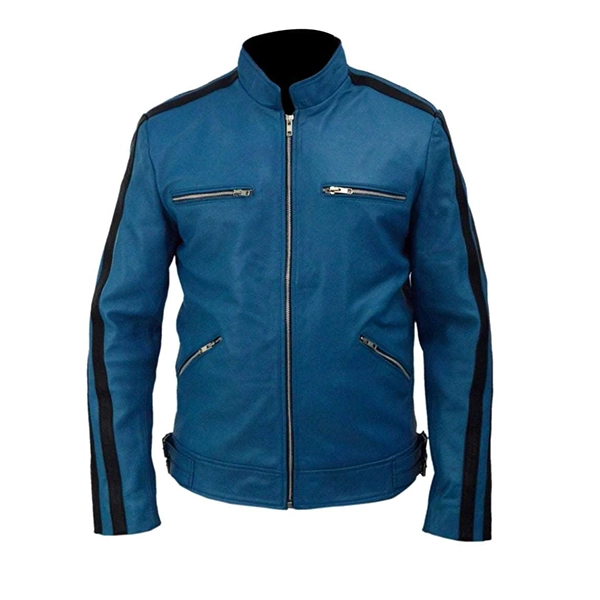 Dirk Gently Holistic Blue Leather Jacket