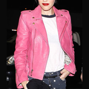 Gwen Stefani Pink Leather Jacket