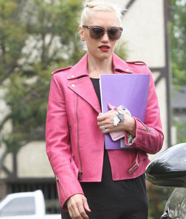 Gwen Stefani Pink Leather Jacket