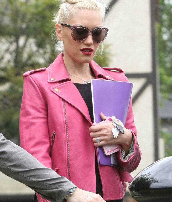 Gwen Stefani Pink Leather Jacket