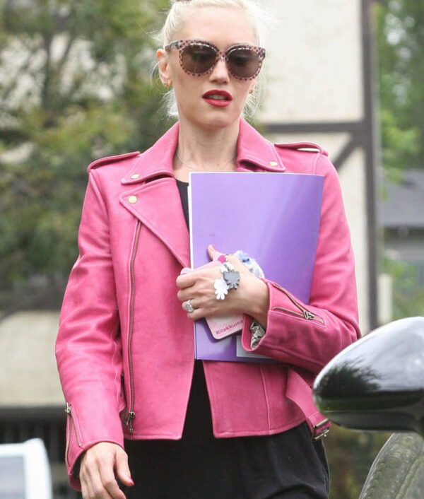 Gwen Stefani Pink Leather Jacket