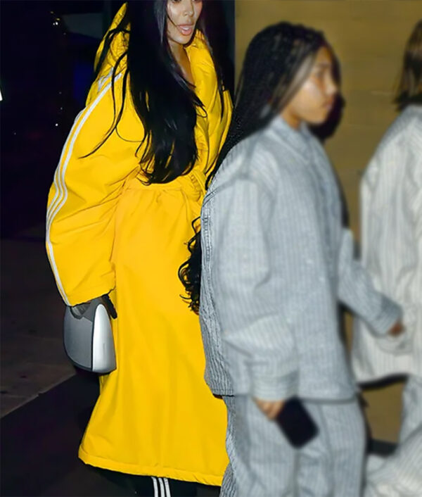 Kim Kardashian Yellow Long Coat