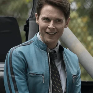 Dirk Gently Holistic Blue Leather Jacket