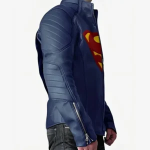 Superman Man Of Steel Blue Leather Jacket