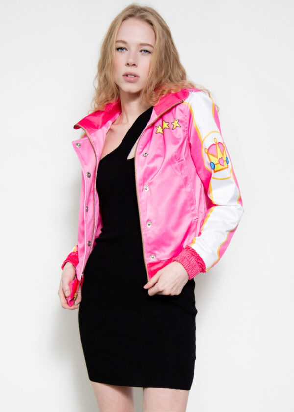 Womens Pink Racing Princess Bomber Jacket