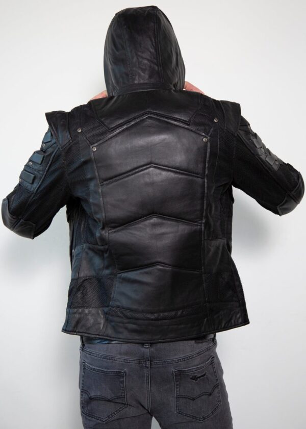 Mens Blackout Armor Leather Jacket