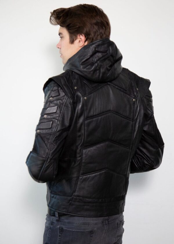 Mens Blackout Armor Leather Jacket