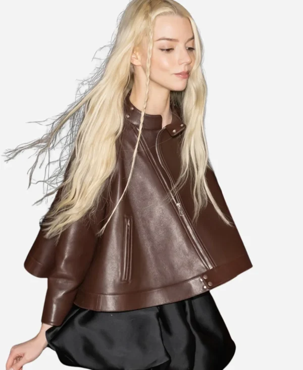 The Drew Barrymore Show Anya Taylor-Joy Leather Jacket