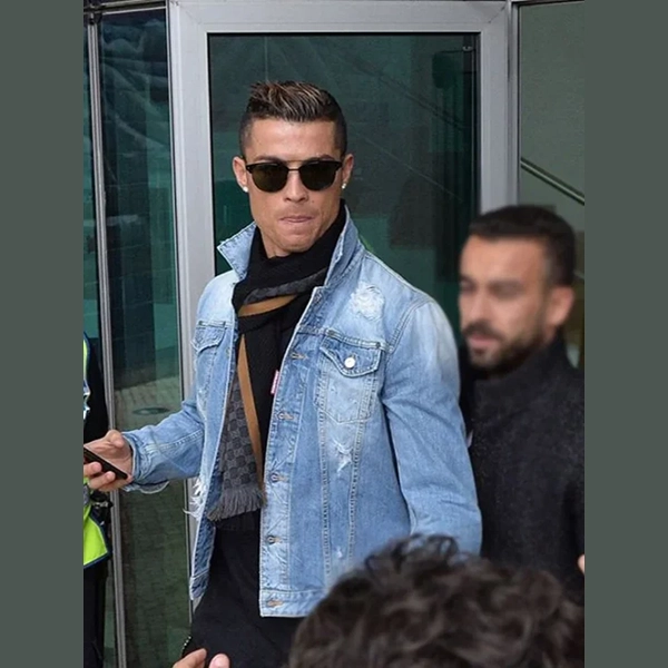 Cristiano Ronaldo Blue Denim Jacket