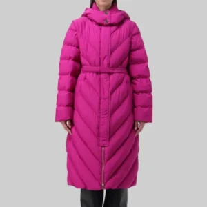 Elsbeth Carrie Preston Pink Hooded Puffer Coat