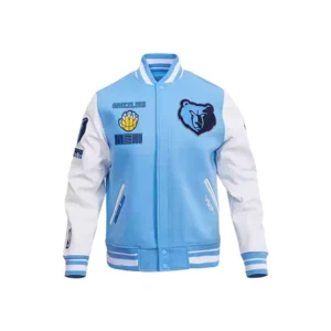 Memphis Grizzlies Retro Varsity Jacket – Classic Wool Rib Letterman NBA Jacket