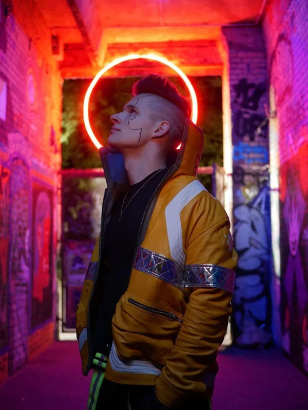 David Martinez Inspired Yellow Cosplay Leather Jacket