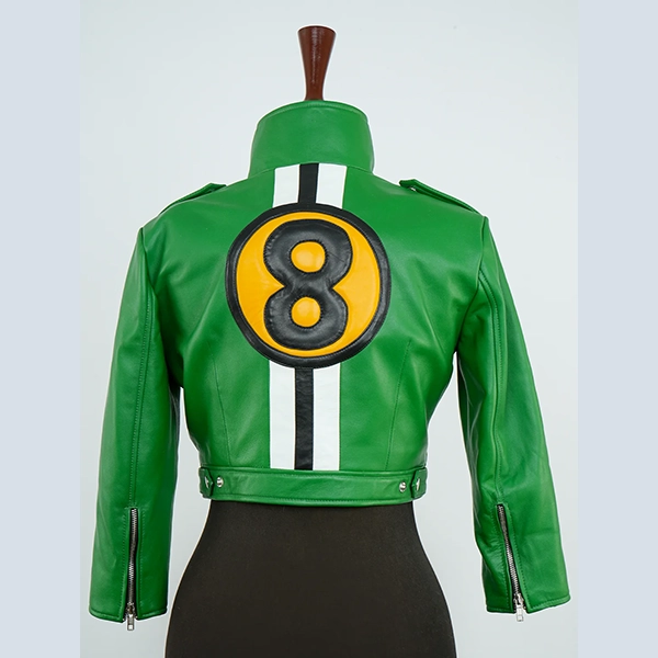 Blue Mary Fatal Fury- KOF Inspired Green Cosplay Leather Jacket
