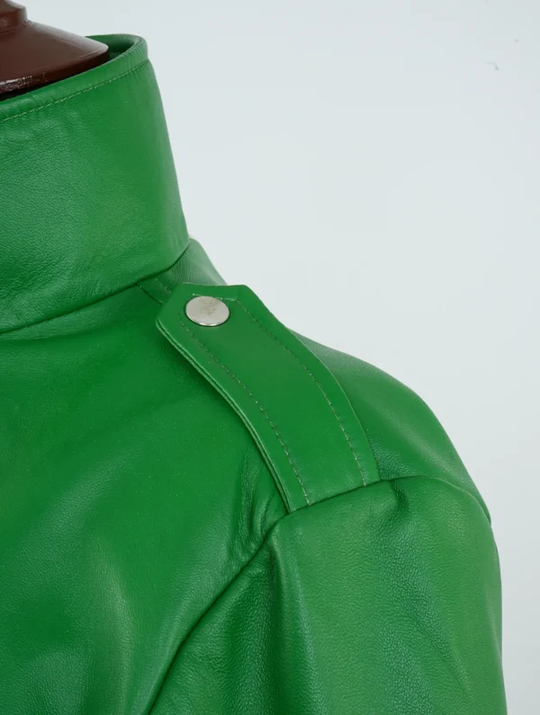 Blue Mary Fatal Fury- KOF Inspired Green Cosplay Leather Jacket
